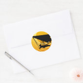 zonnebrand ronde sticker (Envelop)