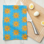 Zonnebrandblusjes en een charmerpatroon theedoek<br><div class="desc">Decoreer je keuken met deze coole zonnedoek. Maakt een geweldig huishouden,  een verjaardag of een bruiloft cadeau! U kunt het aanpassen en tekst ook toevoegen. Bekijk mijn winkel voor veel meer kleuren en patronen!</div>