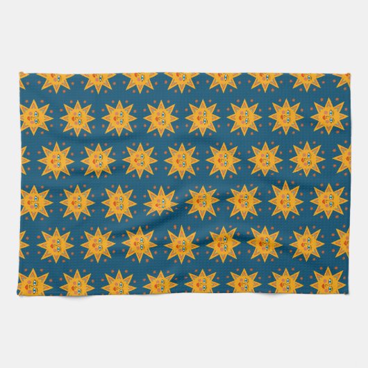 Zonnebrandblusjes en een charmerpatroon theedoek (Horizontaal)