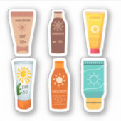 Zonnebrandcrème Stickers (Voorkant)