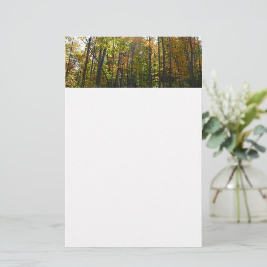 Zonnebrandend Herfst in het najaar Briefpapier (Staand voorkant)