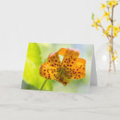 Zonnebrandend Wenskaart van Tiger Lily Blank Kaart (Gele Bloem)