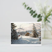 Zonnebrandend winterlandschap van Peder Mork Monst Briefkaart (Staand voorkant)