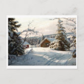 Zonnebrandend winterlandschap van Peder Mork Monst Briefkaart (Voorkant)