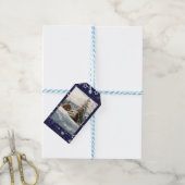 Zonnebrandend winterlandschap van Peder Mork Monst Cadeaulabel (Met Touw)