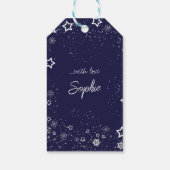 Zonnebrandend winterlandschap van Peder Mork Monst Cadeaulabel (Achterkant)