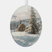 Zonnebrandend winterlandschap van Peder Mork Monst Glas Ornament (Voorkant Rechts)