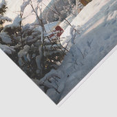 Zonnebrandend winterlandschap van Peder Mork Monst Tissuepapier (Detail)