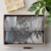 Zonnebrandend winterlandschap van Peder Mork Monst Tissuepapier (Geschenk)