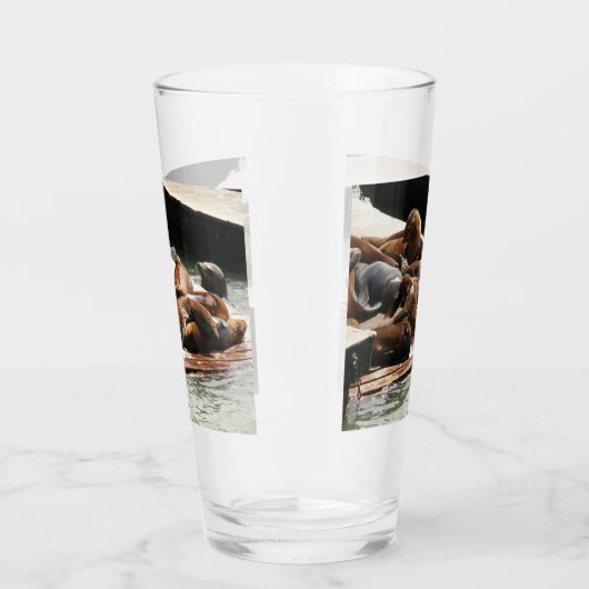 Zonnebranderige Zeeen in San Francisco Glas (Rechts)