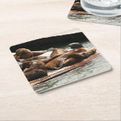 Zonnebranderige Zeeen in San Francisco Kartonnen Onderzetters (Schuin)