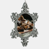 Zonnebranderige Zeeen in San Francisco Tin Sneeuwvlok Ornament (Links)