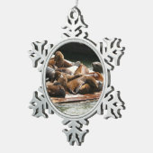 Zonnebranderige Zeeen in San Francisco Tin Sneeuwvlok Ornament (Rechts)