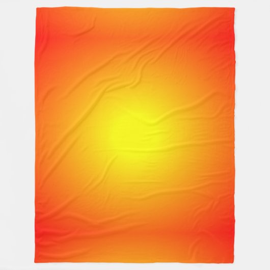 Zonnebrandgeel Oranje Rood Helderheid Fleece Deken (Voorkant)