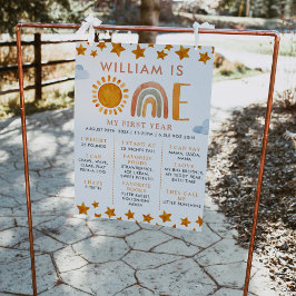 Zonnebranding en regenboog 1e verjaardag van de st poster