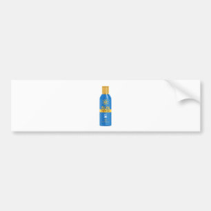 Zonnebrandlaag op wit bumpersticker