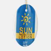 Zonnebrandlaag op wit keramisch ornament (Rechts)