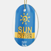 Zonnebrandlaag op wit keramisch ornament (Links)