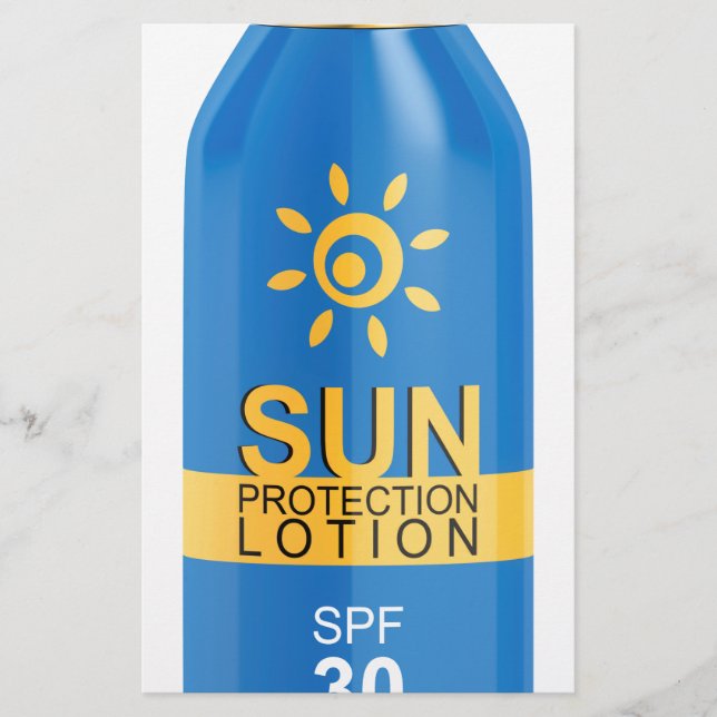 Zonnebrandlotion op wit (Voorkant)