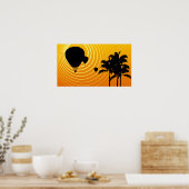 zonnebrandluchtballonnen poster (Keuken)