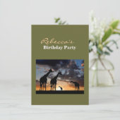 zonnebrandmiddel wild giraf silhouet kaart (Staand voorkant)