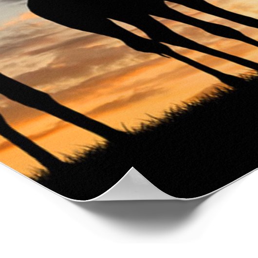 zonnebrandmiddel wild giraf silhouet poster (Hoek)