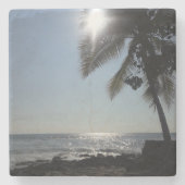 Zonnebrandpalm Stenen Onderzetter (Voorkant)