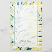 Zonnebrandpalmen - Palmbladeren Briefpapier (Voorkant)