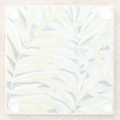 Zonnebrandpalmen - Palmbladeren Glazen Onderzetter (Achterkant)