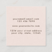 Zonnebrandslang Vierkante Visitekaartje (Achterkant)