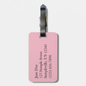 Zonnebrandstoffles Bagagelabel (Achterkant verticaal)