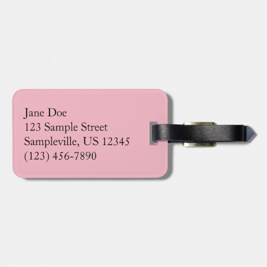 Zonnebrandstoffles Bagagelabel (Achterkant horizontaal)