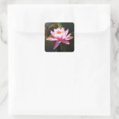 Zonnebrandstoffles Vierkante Sticker (Tas)