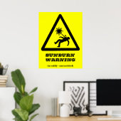 Zonnebrandwaarschuwing Poster (Thuiskantoor)