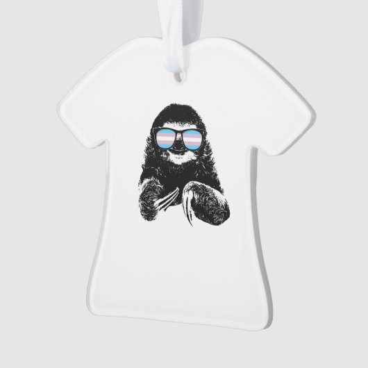 zonnebribribribril voor de Pride Sloth Transgender Ornament (voorkant)