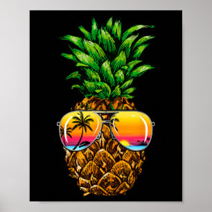 Zonnebril Ananas Aloha Hawaii Luau Hawaiian Vacat Poster