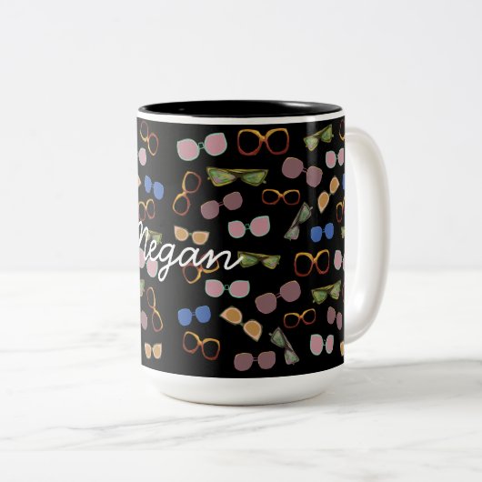  zonnebril Art Tweekleurige Koffiemok (Voorkant rechts)