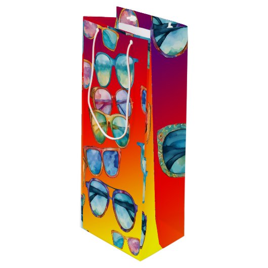 Zonnebril Boho Stijl Wijn Cadeautas (Voorkant Gekanteld)