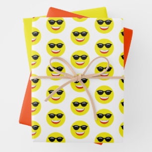 Zonnebril Chill Cool Emoji Patroon Inpakpapier Vel