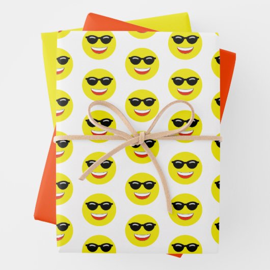 Zonnebril Chill Cool Emoji Patroon Inpakpapier Vel (In situ)