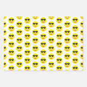 Zonnebril Chill Cool Emoji Patroon Inpakpapier Vel (Voorkant)