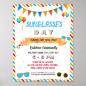 Zonnebril Dag schoolevenement flyer poster (Voorkant)