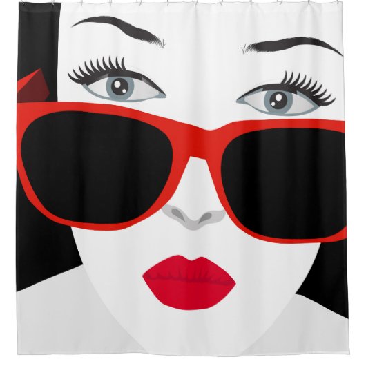 zonnebril douchegordijn (Voorkant)