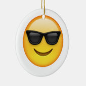 Zonnebril - Emoji Keramisch Ornament (Rechts)