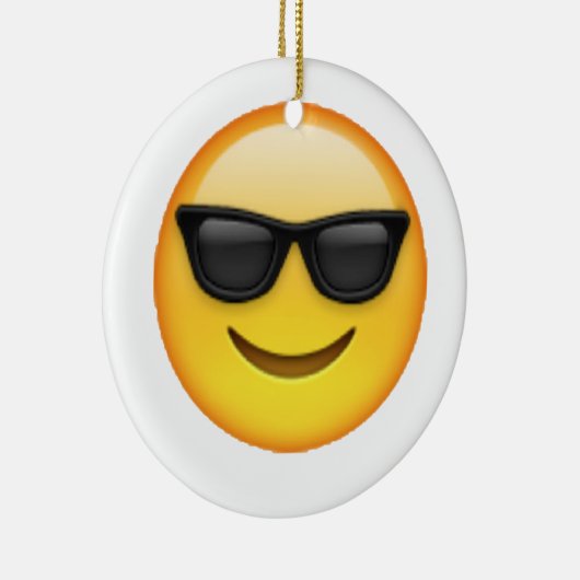 Zonnebril - Emoji Keramisch Ornament (Rechts)