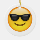 Zonnebril - Emoji Keramisch Ornament (Voorkant)