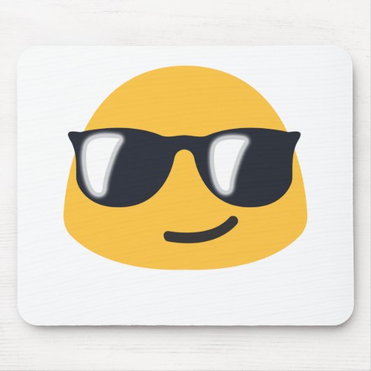Zonnebril Emoji Muismat (Voorkant)