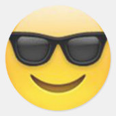 Zonnebril Emoji sticker (Voorkant)
