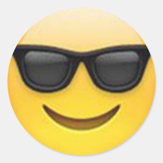 Zonnebril Emoji sticker (Voorkant)