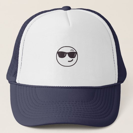 Zonnebril emoji trucker hoed trucker pet (Voorkant)
